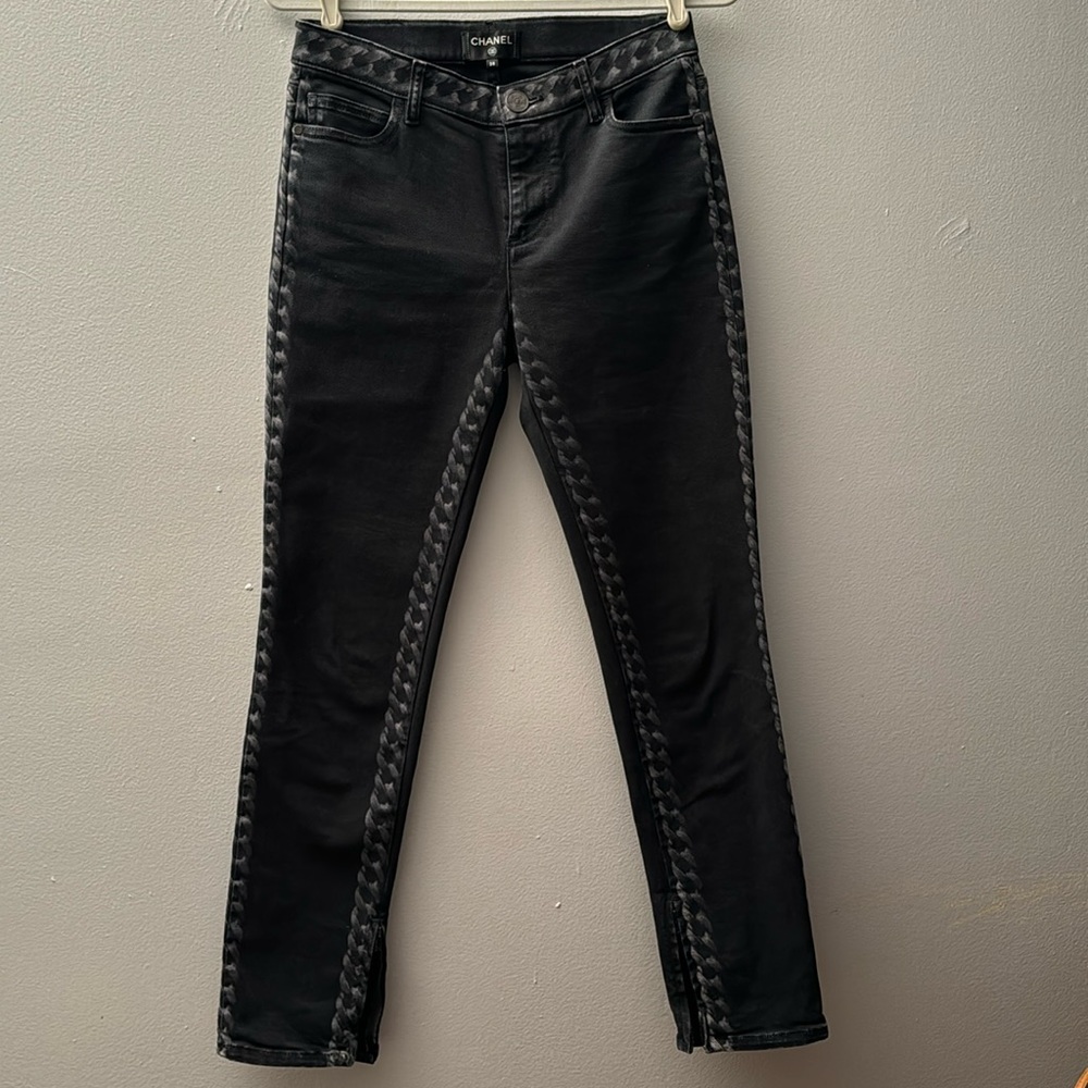 SALE‼️Chanel Denim Pants Cc Mark Button size 38